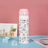 Taza de Agua Linda para Estudiante Dibujo Animado Rosa Kt Termo de Acero Inoxidable Taza Rebotante Creativa Gato Azul Caja de Regalo para Niños y Niñas