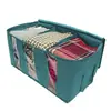 Bolsa de almacenamiento de tela no tejida caja de almacenamiento plegable para edredones caja de almacenamiento para armario ropa a prueba de polvo compartimento visual bolsa organizadora caja de almacenamiento
