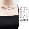 Nuevas pegatinas de tatuaje temporales negras individuales transfronterizas, pegatinas personalizadas para la cara, pegatinas para el brazo, pegatinas para la clavícula, pegatina de tatuaje