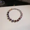 Pulsera de flor redonda con cierre de circonita, lujo ligero, alta gama, pulsera exquisita con un diseño elegante, versátil y a la moda, venta al por mayor