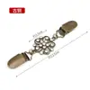 Clipe para Xale Europeu e Americano Retrô Clipe para Suéter Feminino Fivela para Lenço de Seda Cravejada com Diamantes Broche Anti-Exposição Clipe para Gola de Lenço Acessórios de Liga