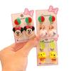 Clip para oreja para niños Nuevo estilo luminoso lindo caricatura agujero para la oreja Pendientes de princesa pendientes personalizados accesorios para pendientes de niña