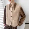 Nuevo Estilo Otoño e Invierno 2025 Cárdigan 100% Lana Pura para Mujer Holgado y Más Fácil de Combinar Chaleco Suéter Chaleco Venta al por Mayor