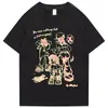 Camiseta Harajuku Streetwear Japonés para Hombre Divertida de Anime y Dibujos Animados