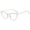 Gafas Anti-Luz Azul Marco de Gafas de Media Montura Ojo de Gato Tendencia Europea y Americana Nuevo Estilo Callejero Forma Cóncava Colorida Gafas Planas Personalizadas