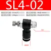 Conector de Engate Rápido para Tubo de Ar Tipo L Válvula Borboleta Válvula de Controle de Velocidade Conector de Válvula Reguladora de Metal Lsa/Sl6-01/Sl8-02