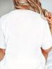 Nova Camiseta Feminina Europeia e Americana para o Dia de São Patrício 2025 Casual Gola Redonda Manga Curta Estampa Geométrica