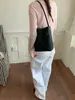 Bolsa Cesta de Couro Macio Tecida Vazada Estilo Ins Casual Transfronteiriça Versátil para o Dia a Dia Bolsa Saco de Ombro/Axila