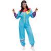 M-XL Retro 70s Disco Hip-Hop Ropa de Esquí Ropa de Halloween Fiesta Ropa Hip-Hop Uniforme de Béisbol para Mujer