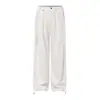 Y6002 Estilo Retro High Street Americano Unisex Color Sólido Diseño Plisado con Caída Pantalones de Chándal Casual Rectos Holgados para Hombre