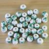 Material para Miçangas DIY Cerâmica Jingdezhen Estilo Antigo Miçangas Soltas Joias para Penteado Colar Trançado Miçangas Redondas Estilo Chinês