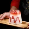 Taza de Vidrio Estilo Ins Monte Fuji, Taza de Agua Estilo Japonés, Copa de Whisky, Taza para Leche del Desayuno, Taza de Jugo de Moda, Vaso para Bebidas