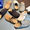 Carnaval del Día de Elecciones~ Zapatos Birkenstock de Cuero Genuino Marrón con Suela Gruesa Otoño 2026 Mocasines Cerrados de Piel de Vaca Mate Tallas 35-41