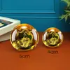 Adornos de Bola de Cristal de Dragón Tallado Amarillo Bola de Cristal Bola de Vidrio Bola de la Suerte Decoraciones para Sala de Estar Regalos de Inauguración de Casa para Atraer la Suerte