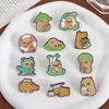 Estilo de Dibujo Animado Juguetón Capibara Insignia de Capibara Exquisito Patrón de Sandía Estanque de Loto Rana Broche de Verano Pequeño Regalo