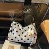 Bolso de Hombro de Lunares Estilo Simple y Perezoso Transfronterizo para Mujer 2026 Verano Nuevo Bolso de Gran Capacidad Bolso Tote para Viajar