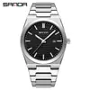 Nuevo Calendario Transfronterizo Sanda Reloj Simple de Cuarzo Reloj para Hombre Luminoso Negocios Casual Resistente al Agua Dropshipping