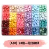 Perlas de cera octogonales, 100 estilos en compartimentos separados, perlas de cera para sellos de cera, empaque de caja de color mixto, venta al por mayor