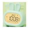 Reloj Despertador Creativo de Conejo Medio Luz Nocturna Estudiante Mesita de Noche Electrónico Dibujos Animados Niños Doble Propósito Luz Nocturna para Regalo Año del Conejo