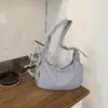 Bolsa de lona casual de grande capacidade para mulheres, nova moda 2026 bolsa de ombro para trabalho com bolinhas, bolsa transversal simples para o dia a dia