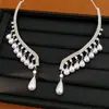 Collar de Borlas de Gota de Perlas de Cristal Vintage Estilo Corte Retro Gargantilla Collar de Moda Exquisito para Mujer