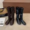 Botas Planas de Moda Retro con Suela Suave Botas Altas hasta la Rodilla Zapatos de Mujer 2026 Botas de Montar Simples Versátiles Botas Largas Botas Individuales para Primavera y Otoño