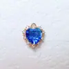 Pingente de Zircônia Banhado a Ouro Cobre 18K Alta Retenção de Cor Acessórios para Joias DIY Brincos de Coração Pulseira Colar Materiais Artesanais