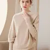 Chal de punto de cachemira, blusa interior estilo murciélago, suéter de manga larga para mujer, corte holgado, moderno, con bajo irregular, creando un look relajado y casual