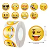 Pacote de Adesivos de Emoji Adesivos de Vedação 400 Peças/Rolo Etiquetas Autoadesivas Adesivos em Rolo de Desenho Animado Infantil Atacado