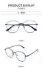 Marco de gafas ultraligero retro de metal liso con diseño de celebridad cibernética, con montura de libro rojo para montar, del mismo estilo. Se puede equipar con miopes. Lote mixto ultraligero.