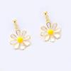 Aretes de margarita INS personalidad temperamento estilo nacional fresco Mori dulce flor de pegamento aretes suministro al por mayor