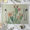 Fornecimento transfronteiriço de tapete de mesa para prato de planta suculenta fresca para comida ocidental