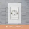 Painel de Tomada com Interruptor Tipo 118 Branco Europeu Alemão Italiano com USB+Type-C Tomada de Energia Europeia Alemã Instalação Embutida