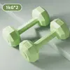 Halteres pequenos coloridos octogonais para mulheres, equipamento de ginástica para exercícios, kettlebells para músculos dos braços de yoga, halteres sólidos revestidos de borracha
