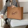 Bolso Tote Nuevo de Fieltro, Bolso Tote Versátil con Letra Simple, Bolsa de Compras de Gran Capacidad, Bolso de Mano Moderno y Portátil para el Trabajo
