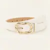 Cinto Retrô Simples com Padrão de Crocodilo Transfronteiriço para Mulheres, Cinto de Couro Decorativo de Alta Qualidade com Fivela de Pino, Moderno e Versátil para Jeans