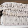 Colcha de Verano Tejida Floral de Algodón 100% Estilo Francés Clase A, Suave y Gentil con la Piel, Adecuada para Dormir Desnudo, Colcha Perezosa, Lavable a Máquina, Colcha de Primavera y Otoño