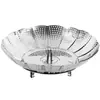 Grade de Aço Inoxidável para Cozinhar no Vapor Bandeja para Cozinhar no Vapor Grade para Cozinhar no Vapor Cesta para Cozinhar no Vapor Grade para Cozinhar no Vapor Cesta para Frutas Rack para Cozinhar Legumes no Vapor Rack Retrátil Dobrável para Cozinhar no Vapor
