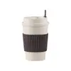 Copos de café de palha de trigo frescos para o verão, copos portáteis para exterior, copos de água