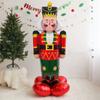 Venta caliente variedad base de pie Santa muñeco de nieve árbol reno globo de película de aluminio decoración de fiesta de carnaval de Navidad