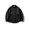 Camisa de trabajo para pareja, top de manga larga de alta gama, elegante y moderno para hombre con diseño degradado, prenda exterior retro de alta costura, colección de otoño para hombre