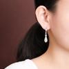 Un Ciervo Plata Esterlina S925 Chapado en Oro Jade Hetian Jade Aretes Magnolia Orquídea Estilo Nacional Retro Nuevos Aretes Elegantes de Estilo Chino