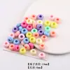 Cuentas de Ábaco Planas Redondas de Agujero Grande de Colores Caramelo, Cuentas Espaciadoras, Cuentas Facetadas, Cuentas Redondas, Materiales para Accesorios de Joyería Hecha a Mano DIY