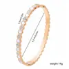 Pulseira de Aço Inoxidável Titânio Zircônio com Diamante Folha de Trevo Quatro Folhas Mais Vendida Transfronteiriça para Mulheres Pulseira Versátil Joia de Mão de Luxo Leve Atacado