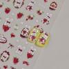 Pegatinas para uñas Tomoni finas y resistentes, populares pegatinas vintage para uñas, venta al por mayor, estilo japonés, conejo Lily 3741