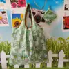 Bolsa de Compras de Supermercado Mediana en Stock, Bolsa de Compras Ecológica Plegable Ligera, Bolsa de Almacenamiento Portátil Tela Oxford 210D