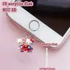 Plug de Pó para Celular Cruzado 2D Plano de Acrílico Ornamento Tipo Pingente de Gato Fofo Interface Oval Tipo-C Desenho Animado