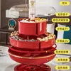 Prato de Frutas Secas, Mesa de Centro para Sala de Estar, Diamante de Cristal de Alto Padrão, Luxo Acessível, Doces e Salgadinhos de Alto Padrão, Caixa de Armazenamento Selada com Compartimento para Nozes