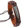 Pulsera Trenzada de Cuero Hecha a Mano Vintage para Hombres, Simple y Única con Decoración Metálica, Accesorio Más Vendido Transfronterizo