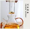 Tetera de Vidrio de Borosilicato Alto, Juego de Té Personal, Tetera con Separación de Té y Agua, Olla para Hervir Agua Caliente Resistente al Calor para el Hogar, Cafetera
